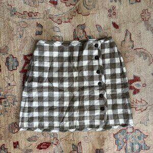 Madewell Plaid Quilted Skirt NWT